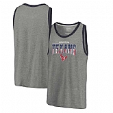 Houston Texans NFL Pro Line by Fanatics Branded Freedom Tri-Blend Tank Top - Heathered Gray
